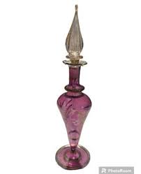 Vintage Uranium Swirl Plum Art Glass Perfume | Mercari