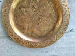 Vintage Moroccan Brass Tray - Etsy