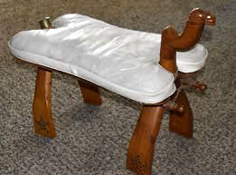 Vintage TURKISH Camel Head Pommel PADDED SADDLE Stool ...