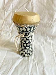 Small Egyptian Handmade Inlaid Wooden Black White Drum-Tabla ...