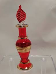 Small Red Egyptian Glass Perfume Bottle | eBay