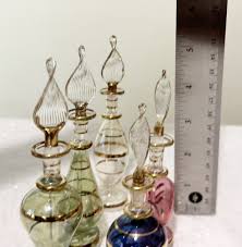 VTG 5 Pc. Egyptian Perfume Bottles Premium Blown Glass ...