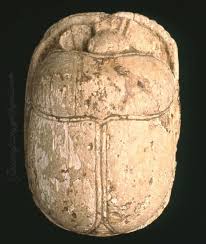 Commemorative scarab of King Amenhotep III's lion hunt