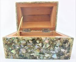 Handmade Abalone Seashell Cedar Jewelry Box: Keepsake ...