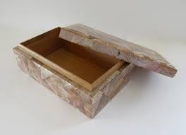 C.1980s Karl Springer Attr. Pen Shell Organic Box | Chairish