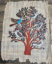 Certified Original Egyptian Papyrus Hand Painted Tree of ...