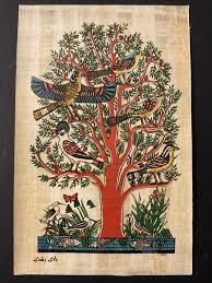 Egyptian Papyrus Painting - Tree of Life - 12x8” | eBay