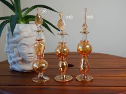 Orange Egyptian Glass Perfume Bottles - Medium – Go to Gaia Crystals