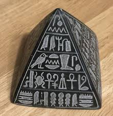 Black Egyptian Pyramid Paperweight - Carved Soapstone ...