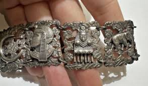 Antique Egyptian Revival God Elephant Pharaoh 7"- 8" Silver ...