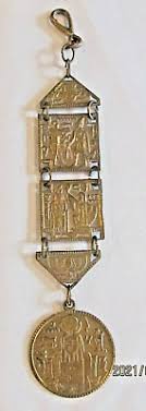 Vintage Art Deco Egyptian Brass Watch Fob | eBay