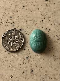 Ceramic Egyptian Scarab Lucky Charm Blue 1.5” X 0.75” | eBay