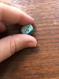 Small Vintage Antique Egyptian Carved Faience Scarab blue ...