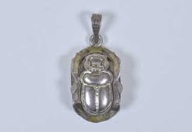 Vintage hallmarked egyptian scarab - Gem