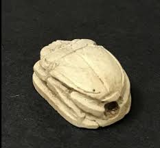 Antique Tiny Hand Carved White Scarab Bead | eBay