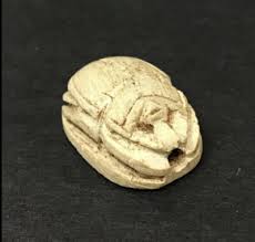 Antique Tiny Hand Carved White Scarab Bead | eBay