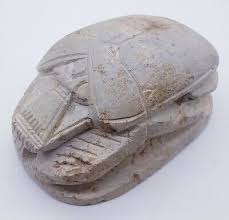 Egyptian Scarab God Beetle Hieroglyphics Hand Carved stone figure | eBay