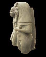 Sold at Auction: Egyptian granite pair statue