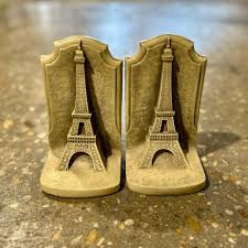 Eiffel Tower Resin TMS 2002 Bookends, Pair, Geige, 3.5" L x 4" W x 7.25" H – The Redefinery