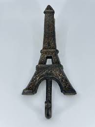Vintage Cast Iron Metal EIFFEL TOWER Paris Wall Hook 9.5"H x ...