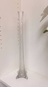 Clear Glass Tower Vase for Wedding Height-16" Top Open-D 1.5 ...