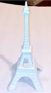 Eiffel Tower Paris-Themed Decor Heavy Small White Painted ...