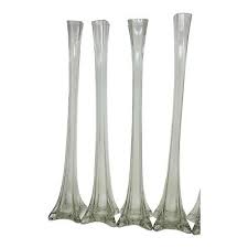 8x Eiffel Tower Vase 1.5 Inch x 19.25-19.5 Inch, Clear Glass with Sturdy Base | eBay
