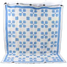 Sold at Auction: Vintage hand pieced blue and white bear paw ...