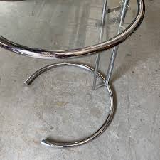 Eileen Gray Mid-Century Modern Chrome Side Table | Chairish