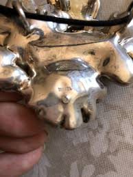 New E & L Israel Sterling Silver Large Floral Necklace Made ...