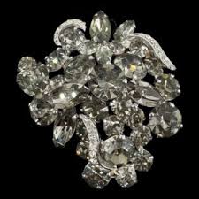 Lavish Vintage Weiss Rhinestone Brooch - The Jewelry Stylist