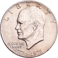 1976 Eisenhower Dollar, Copper-Nickel Clad, Variety 2 MS60 | Littleton Coin Company