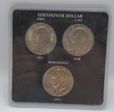 1971 1978 D 1976 D Bicentennial Eisenhower Dollar US Coin ...