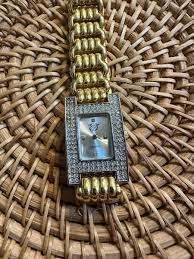 Vintage EJ Women's Gold Watch Crystal Quartz Need Battery | eBay