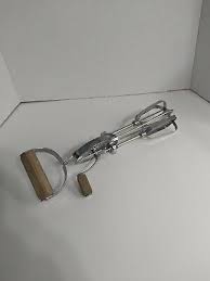 Vintage Maid of Honor Stainless Steel Egg Beater Hand Crank Mixer Ekco Works 104 | eBay