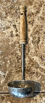 Vintage Ekco Ladle Serving Spoon Dipper Kitchen Utensils Wood Handle Food Soup | eBay