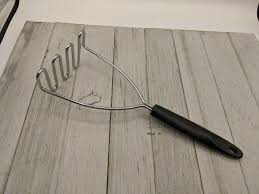 Vintage EKCO #5 Potato Vegetable Masher Black Handle Utensil ...