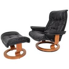 Vintage Scandinavian Modern Ekornes Stressless Recliner Chair and Ottoman at 1stDibs | vintage ekornes chair, vintage stressless recliner, vintage ekornes stressless chair