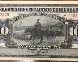 1 Series D Paper Money Bill From Chihuahua, Mexico, Mexican ...