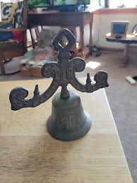 Vtg Brass Bell Very Detailed Ornate. Heavy ,Great Patina ...