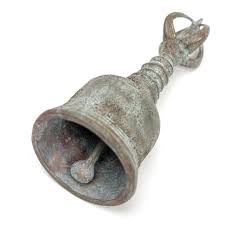 Bronze Ceremonial Bell with Stand Small 3x3x11H - Lilys Living