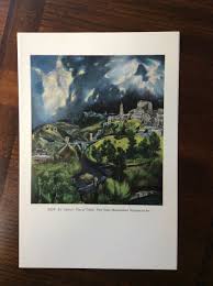 Famous Art Book Print 1954 - VIEW OF TOLEDO by EL GRECO | eBay