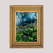 El Greco Painting, Spanish Landscape Art, View of Toledo ...
