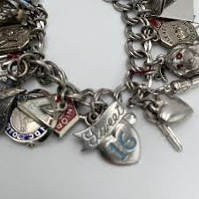 Vintage Elco Sterling Silver Charm Bracelet 60 70's Sweet 16 Nursing Kent State - Etsy