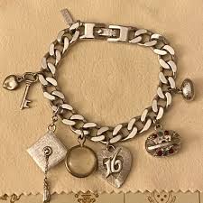 Monet | Jewelry | Vintage Silvertone Monet Charm Bracelet | Poshmark