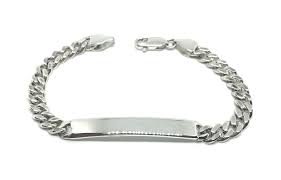 925 Sterling Silver Solid Men's Women's Curb ID Name Tag ...