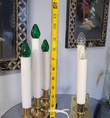 Brass Electric Candle Lamps, Vintage, Candlestick Light ...