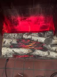 Light Up Fireplace Logs Electric Vintage Mid Century Modern ...