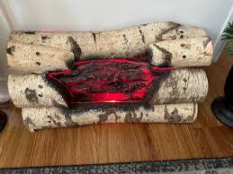 Vintage Charming White Birch Electric Logs - Etsy