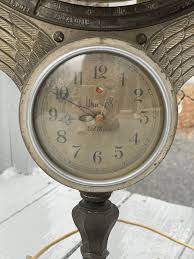 RARE Antique Vintage Art Deco Uniclok Telechron Globe Lamp Clock Table 1930's | eBay